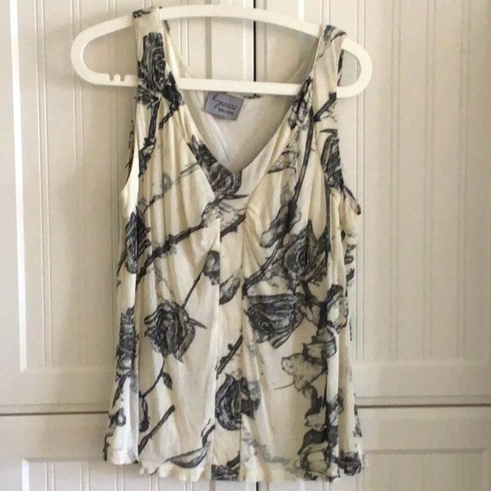 Lynn Ritchie 100% silk tank, light lining.